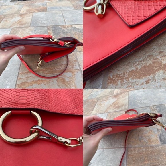 SOLD Chloe Medium Faye Python Crossbody Bag - Picture 6 of 13